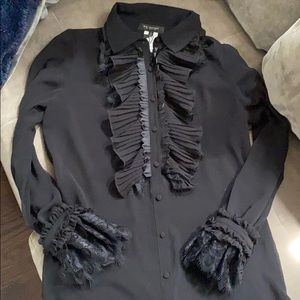 MM couture women’s shear black blouse size Small